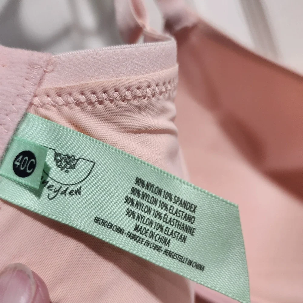 Honeydew 40C‎ Lightly Lined Wireless Bra Peach Smooth Stretch Everyday Comfort